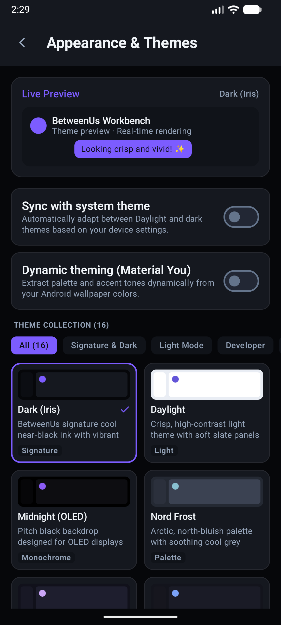 Android Material You and Theme Customizer